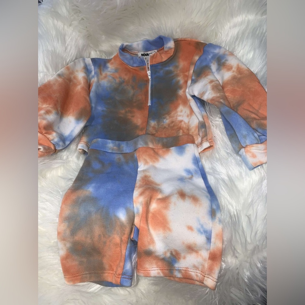 Mini Chicago On Tie Dye Short Set